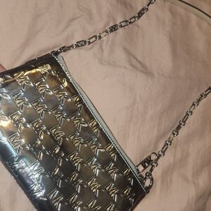 Michael Kors Shiny Silver Chic Shoulder Bag Brand New